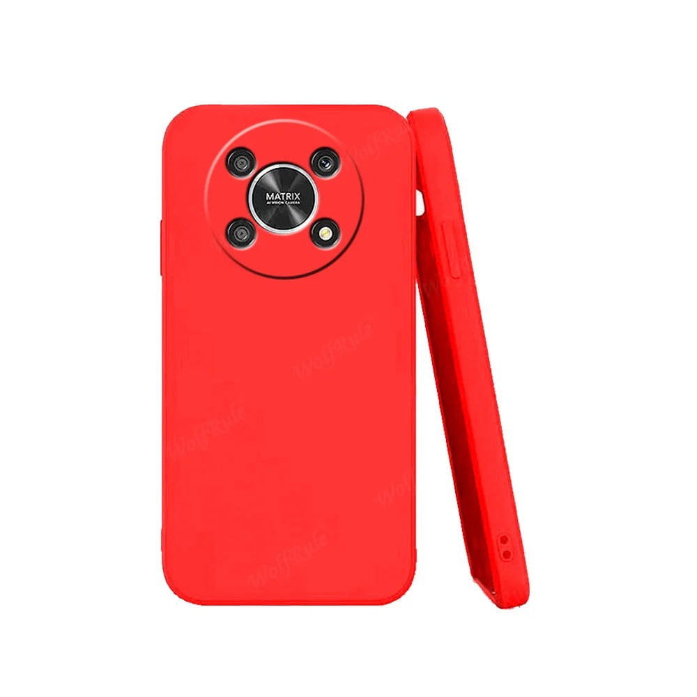 Funda para Honor X5 Plus Soft Feeling Antishock Rojo Resistente ante Caídas y Golpes