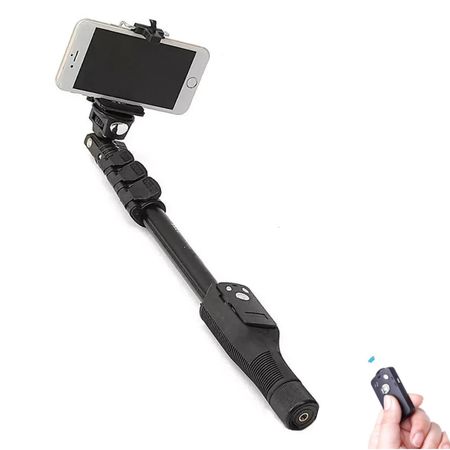 Palo Selfie Stick 125cm Control Bluetooth Negro