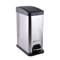 Papelera Selecto de Acero Inoxidable de 15 Litros con Pedal (35.5 x 21 x 47 cm)