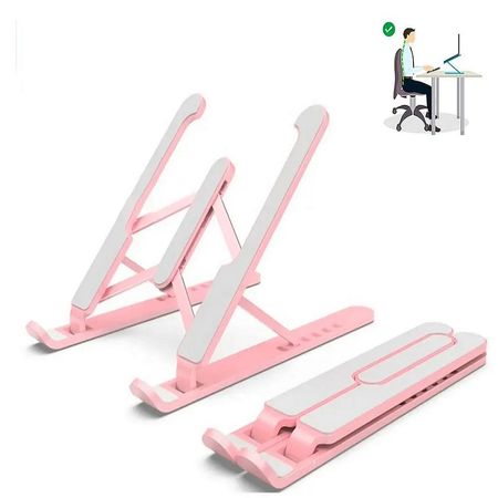 Base Soporte Krearack ROD Para Laptop O Tablet Graduable Rosado