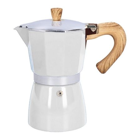 Cafetera Moka Italiana Espresso de 6 tazas - 300ml Blanco