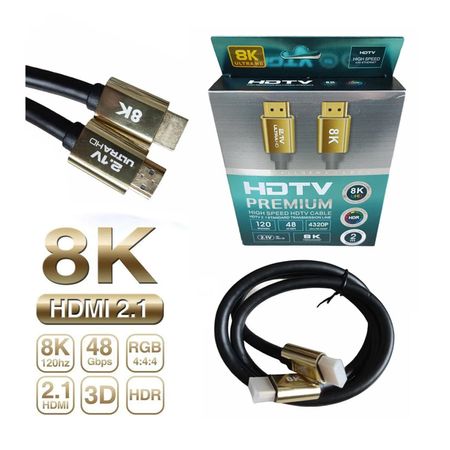 Cable HDMI 2.1V 8K Ultra HD Premium 48Gbps HDR PVC 5 M