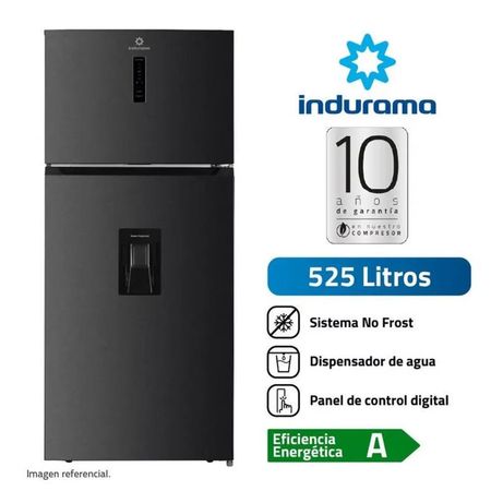 Refrigeradora de 525 Lts con Dispensador de Agua Indurama RI-578DN Negro