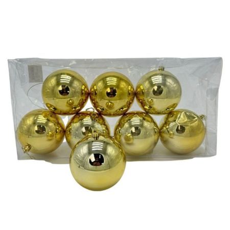 Bola 10Cm Esmaltada Set De 8 Dorado Eb501 Floripastore