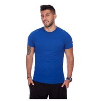Polo Básico para Hombre Cuello Redondo azul electrico Talla L