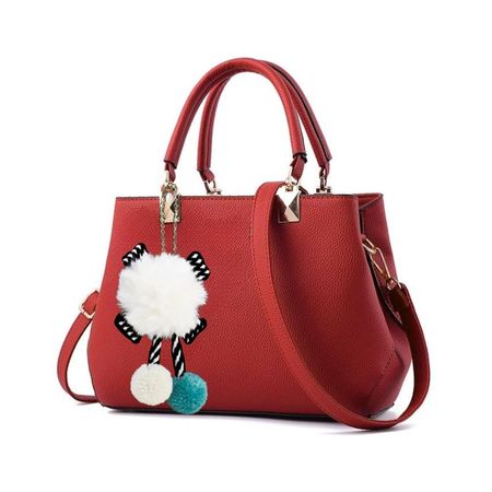 Bolso Cartera Pequeña De Mano Morral Mujer De Cuero Pu Rojo