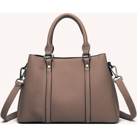 Bolso Cartera De Mano Morral Mujer De Cuero Pu Camel