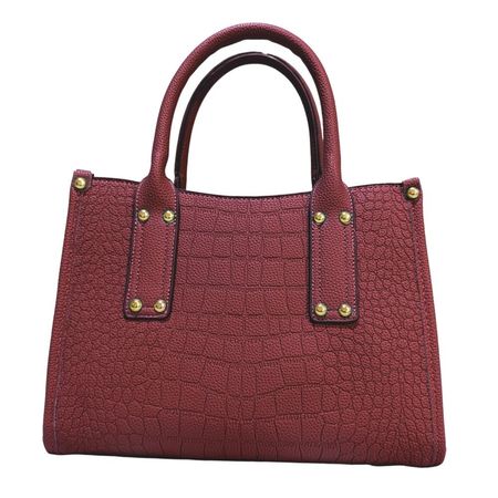 Bolso Cartera De Mano Morral Mujer De Cuero Pu Color Vino