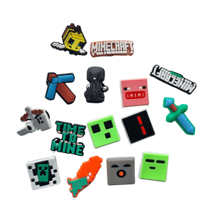 Accesorios Para Crocs Pack x 15 - Variante 10 Minecraft Accesorios Para Crocs Pack x 15 - Variante 10