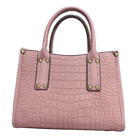 Bolso Cartera De Mano Morral Mujer De Cuero Pu Color Palo Rosa