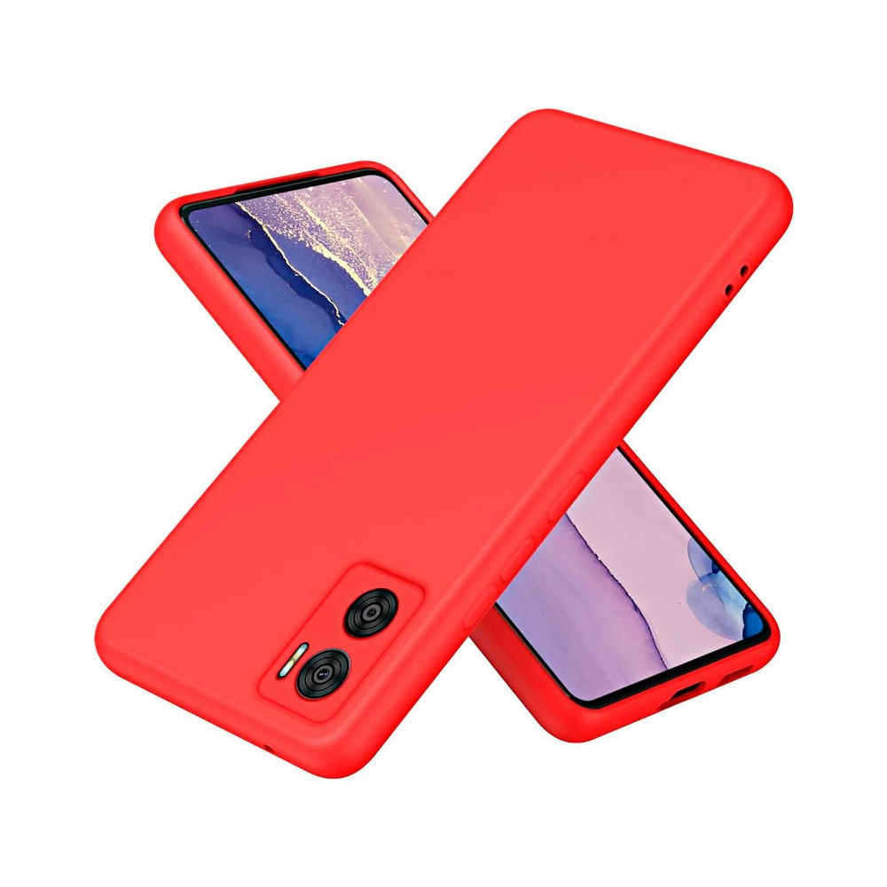 Funda para Motorola Moto G04 Soft Feeling Antishock Rojo Resistente ante Caídas y Golpes