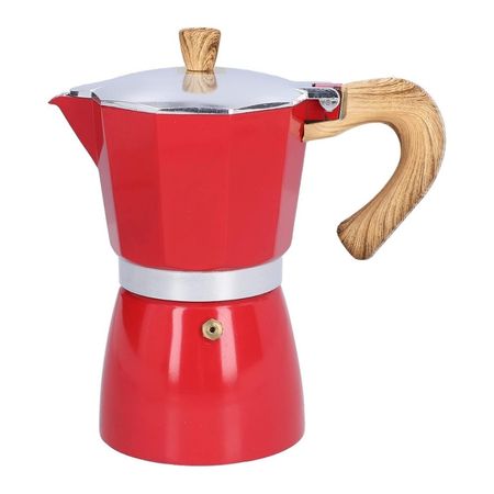 Cafetera Moka Italiana Espresso de 6 tazas - 300ml Rojo