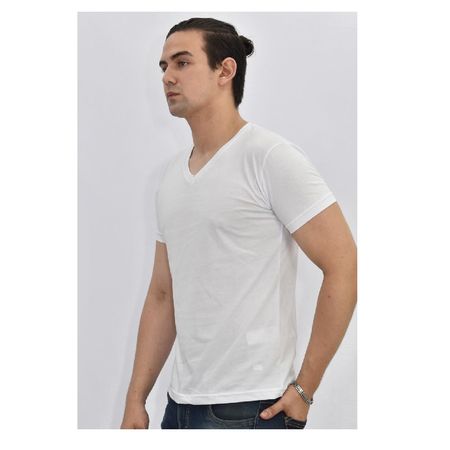 Set de 3 Polos Básicos para Hombre Cuello en V Colores Variados Talla XL