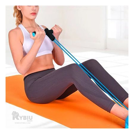 Elastico de Pilates en Celeste y Negro Y+Post-it adhesivos