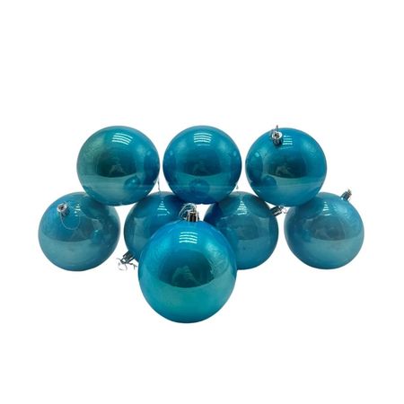 Bola 10Cm Perla Azul Set de 8 Eb519 Floripastore