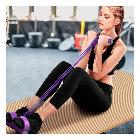 Liga Elastica de Resistencia Abdominal Pull Morado y Negro