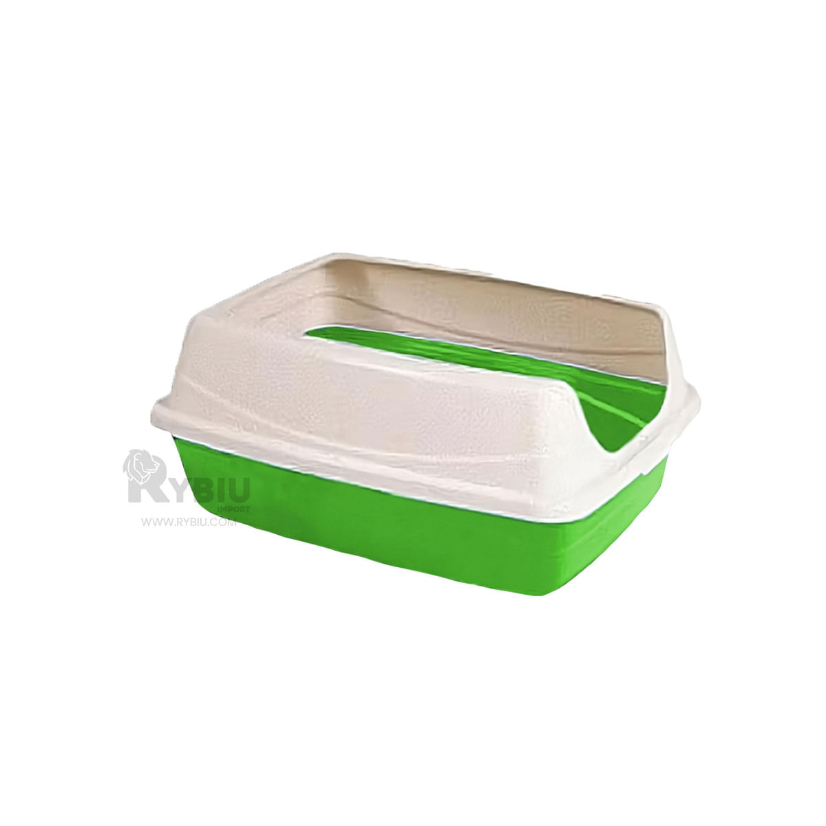 Caja Sanitaria de Gato Semicerrada Verde Y+Post-it adhesivos