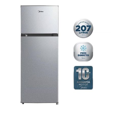 Refrigeradora de 210 Lts Top Mount Lake Silver Midea MDRT294FGR50PE