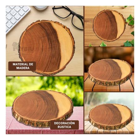 Bandeja Circular 17.8 cm para Compromisos de Madera