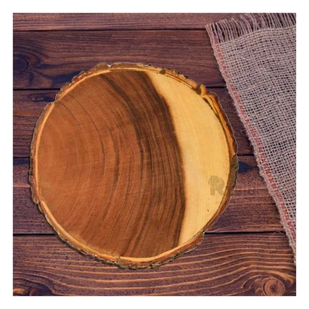 Bandeja Circular Util 25.4 cm para Reuniones de Madera