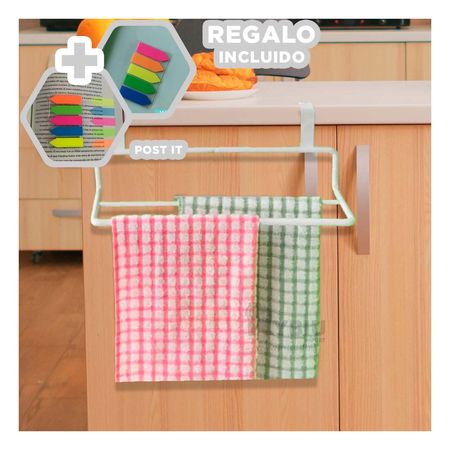 Gancho Toallero de Cocina en Tono Blanco Y+Post-it adhesivos