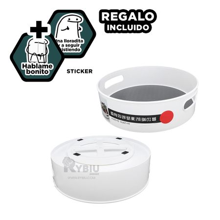 Plataforma Ligera para Condimentos Talla S Blanco Y+Stickers