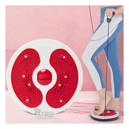 Base Circular Fitness con Ligas en Rojo Y+Post-it adhesivos