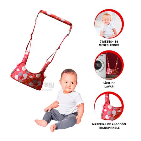 Arnes Practico de Bebe en Color Rojo Y+Stickers