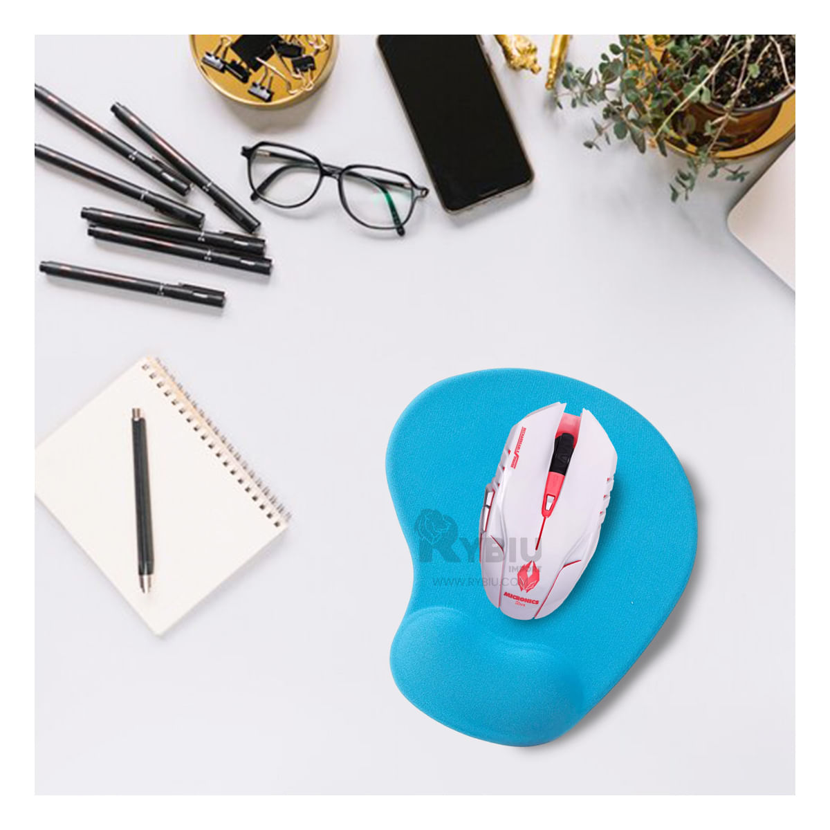 Mouse Optico con DPI Ajustable en Blanco Y+Papel de Regalo