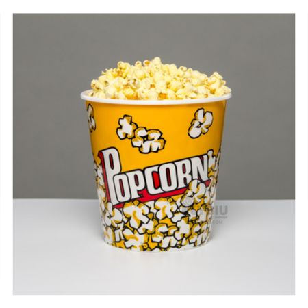 Cubeta Vaso Popcorn Ancho en 21x20cm Amarillo