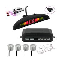 Sensor de Retroceso Reversa Parqueo Auto Parking 4 Puntos Plateado