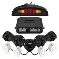 Sensor de Retroceso Reversa Parqueo Auto Parking 4 Puntos Blanco