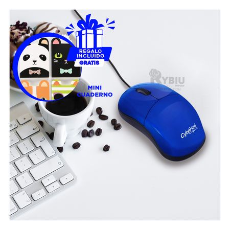 Mouse Moderno e Innovador en Color Azul Y+Agendita