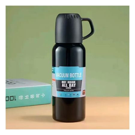 Termo Revestido con 3 Tazas en Negro 500ml Y+Agendita