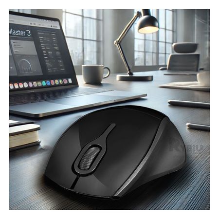 Mouse con Conexion USB en Color Negro Y+Stickers