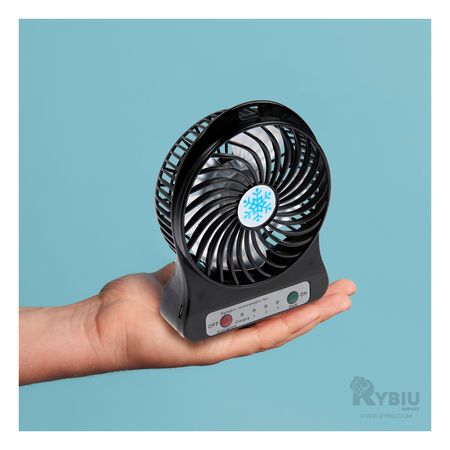 Ventilador Mini Recargable Funcionamiento Silencioso Negro