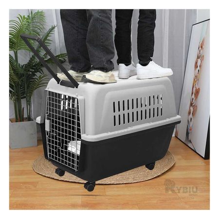 Transportadora para Perro L80 Color Negro Y+Papel de Regalo