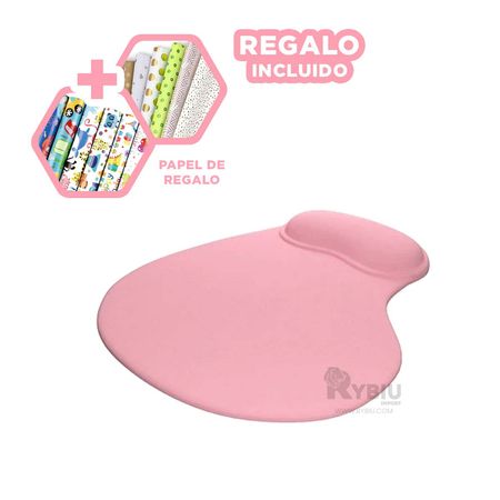 Mouse Pad con Almohadilla de Gel Rosado Y+Papel de Regalo