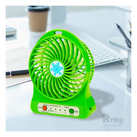 Mini Ventilador Ideal para Viajes en Color Verde Y+Agendita