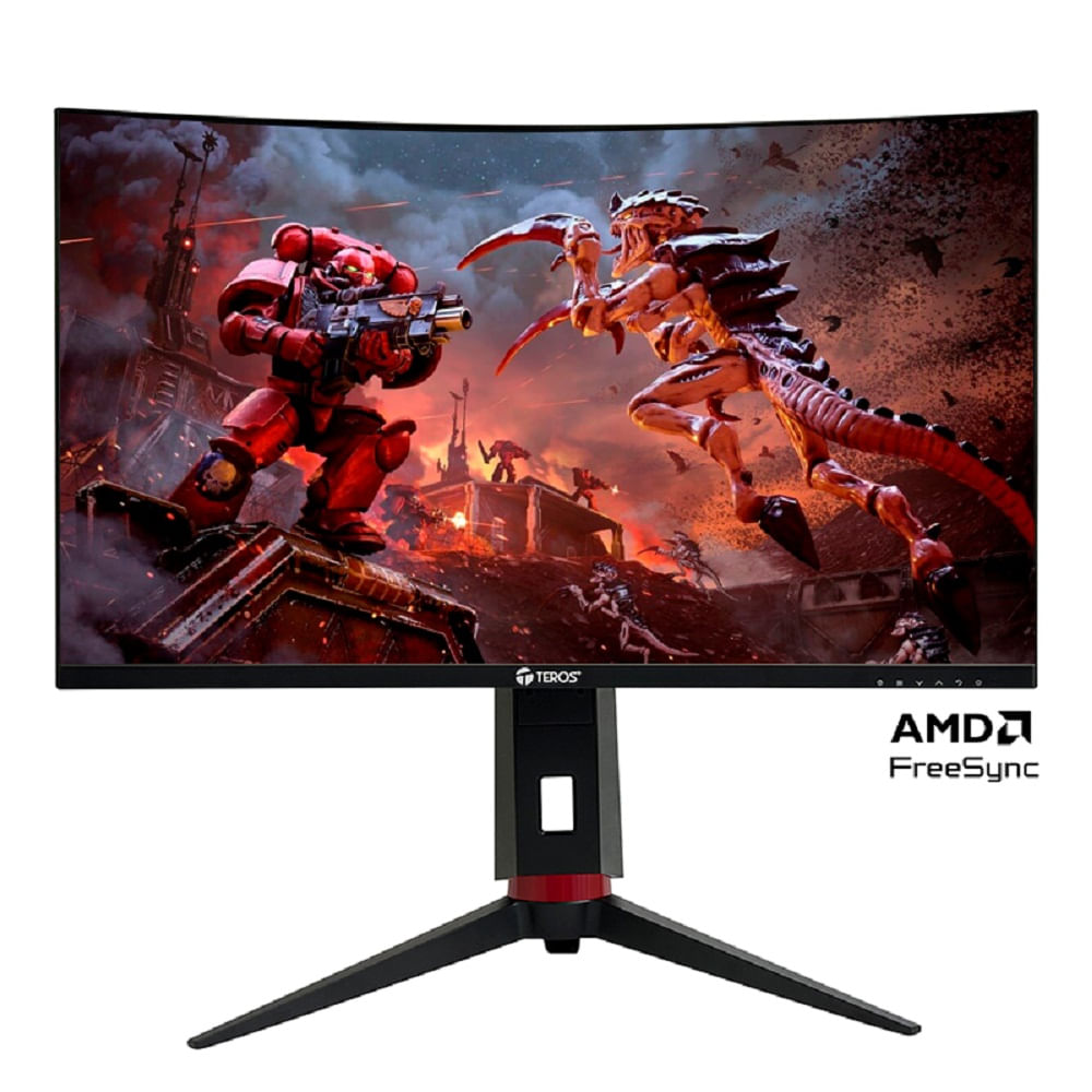 Monitor curvo gaming TEROS TE-2766G, 27"" FHD VA, 180 Hz, 1 ms, HDMI, DP, PIVOT