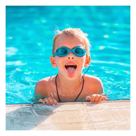 Lentes para Clases de Natacion en Piscina de Color Celeste