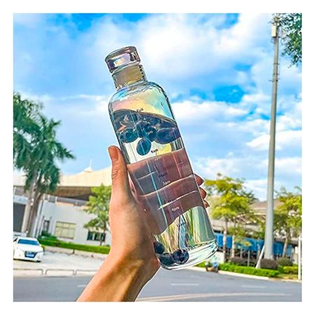 Botella Funcional de 500 ml de Tono Transparente Y+Stickers