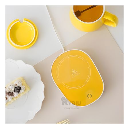 Pack de Taza con Calentador en Amarillo Y+Post-it adhesivos