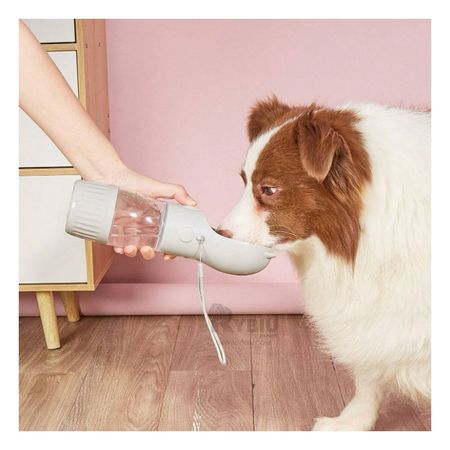 Dispensador para Mascota de Agua Color Plomo Y+Stickers