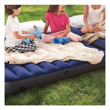 Cochon Inflable de 2 Plazas para Descansar en Color Azul 2pz