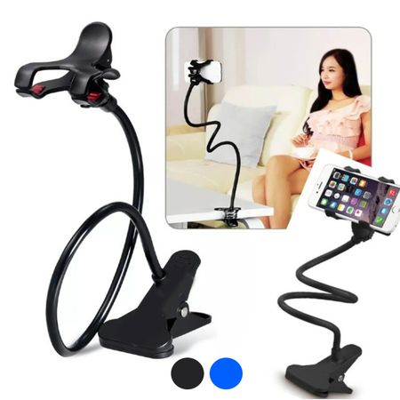 Soporte Sujetador Flexible Gancho para Celular Mesa y Auto 360