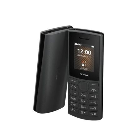 Celular Nokia 105 Dual Sim 4G Bluetooth FM/MP3 Negro/Gris