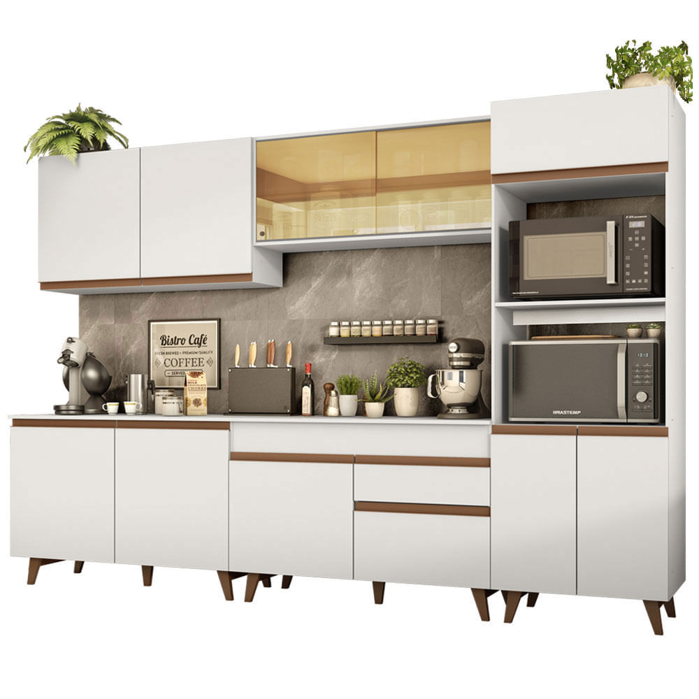 Mueble de Cocina Integral Reims 310 cm Blanco 01