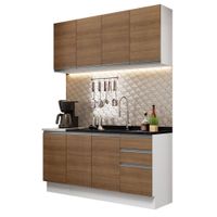 Mueble de Cocina Integral 160 cm Glamy Blanco/Marrón 03