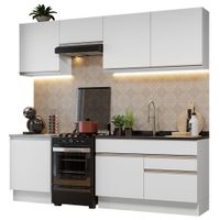 Mueble de Cocina Integral Glamy 240 cm Blanco 08